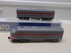 KATO ~ GRAND ISLAND F7-A # 116A & F7-B # 116B POWERED LOCOMOTIVE’S ~ N-SCALE