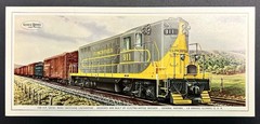 1500 H.P. Diesel Road Switching Locomotive Clinchfield Railroad Builders Card