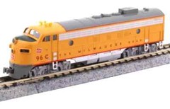 Kato N GAUGE EMD FP7A Milwaukee Road 96C Analog ITEM #176-2303~NEW in BOX