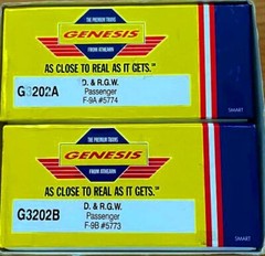 HO ATHEARN GENESIS G3202 F-9A/F-9B SET RIO GRANDE D&RGW # 5774 5773 DC PASSENGER