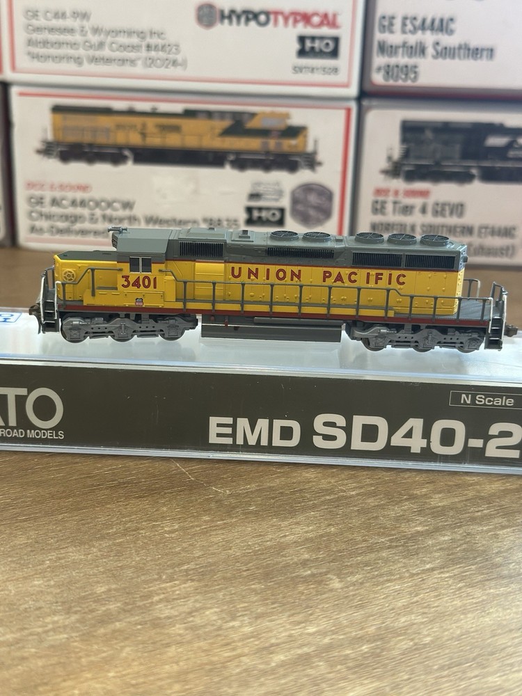 N Kato DC Union Pacific UP EMD Sd40-2 #3401 176-4910 Lightly Used