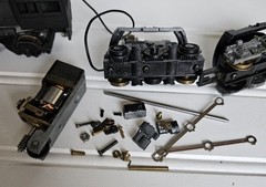 Old Vintage HO Scale Powered Steam Engine Diecast Metal Parts Repair Junkyard