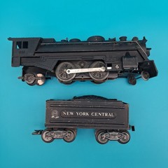 Vintage Marx O Gauge # 666 Steam Locomotive & Litho NYC Tender RUNS & SMOKES