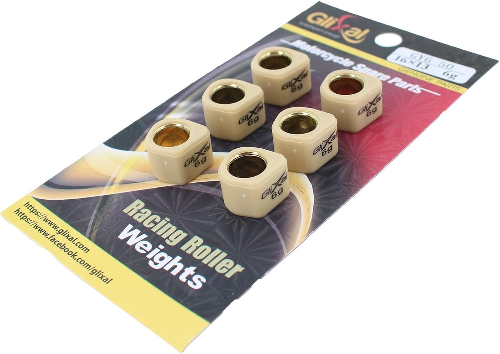 16x13mm High Performance Polygon Variator Sliders for GY6 50cc 100cc Scooters