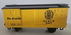 Eztec (Scientific Toys) G Scale Rio Grande (D&RDGW) Box Car w/Sliding Side Doors