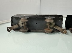 Marx Prewar Tin Train Locomotive and Pennsylvania Tender Black Pressed Metal Set