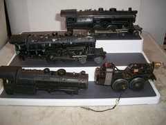 AMERICAN FLYER PREWAR O GAUGE THREE # 565 STEAM LOCOMOTIVES FOR PARTS OR REPAIR
