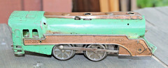 Hafner Prewar O Gauge Windup 1010 Green & Copper Steam Locomotive RUNS b2