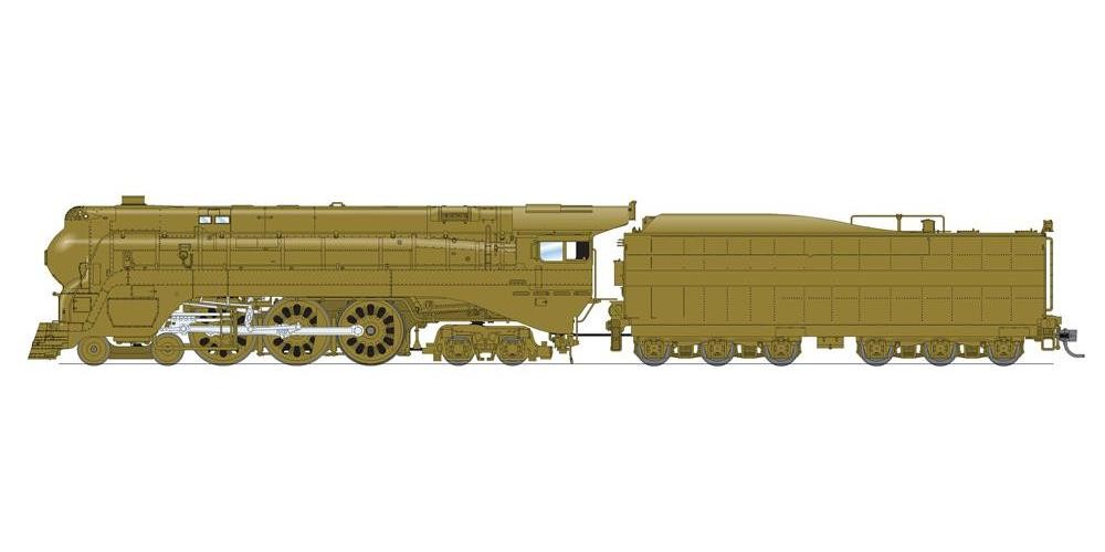 Broadway Limited 7356 HO ATSF Blue Goose Unlettered Painted Brass Paragon4 Sound