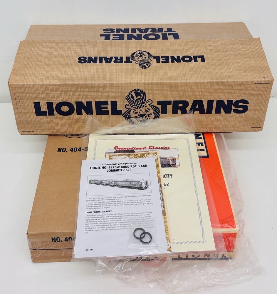Lionel 2276W Baltimore & Ohio Budd RDC 3 Car Commuter Train Set 6-38311 New