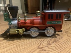 Vintage Christmas Train Locomotive Engine No. 25 Battery Operated Teste