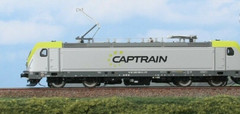 Acme 60561 Captrain Italy E494 Livery Silver Headbands Green Fluo, Frame Grey