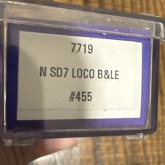 Like Like N Scale Locomotive Item 7719 SD7 B&LE Road #455 Dual Flywheel Drive