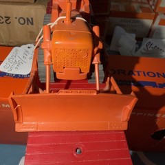 LIONEL POSTWAR 6816 FLAT CAR WITH ALLIS CHALMERS BULLDOZER W/ BOX, HARD TO FIND