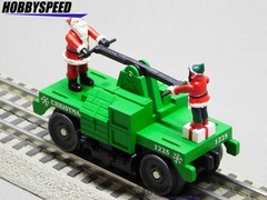 MTH RAILKING CHRISTMAS OPERATING HAND CAR O GAUGE santa gandy dancer 30-5256 NEW