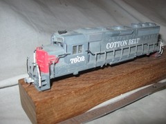 X4008 HO ALTAS COTTON BELT SP RR 7602 RR EMD GP40 DIESEL LOCO BODY SHELL