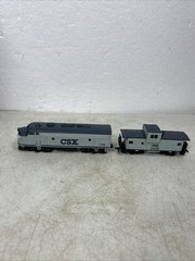 Bachmann F9 Csx Locomotive #118 And Caboose 3456.