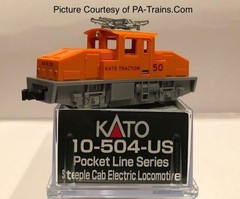 N Kato 10504US Electric Loco “Steeple Cab” Knuckle Couplers