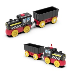 Battery Operated Locomotive Train, 1.8 x 3.8 x 11 inches, Black & Red