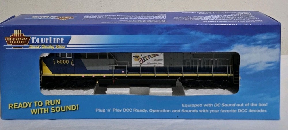 Broadway Limited Blue Line 5057 GE AC6000 CSX #5000 HO