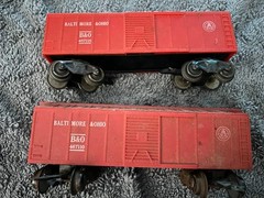 Marx Locomotive Engine 1666 with 6 cars track and 2 transformers UNTESTED