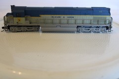 HO Scale AHM, Alco C628 Diesel Locomotive, Delaware & Hudson, Blue/Gray, #603