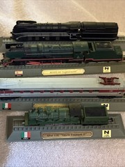 Vintage Del Prado N Scale Display Models 7 Locomotives 1:160 USA Ita Sp Ger 2003