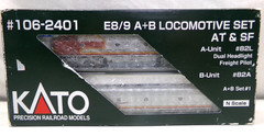 N scale Kato Santa Fe E8/9 A+B diesel engine set in original box (lot N131)