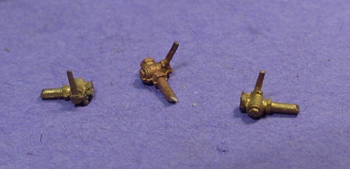 O/On3/On30 WISEMAN BACK SHOP BRASS PARTS BS-137 ANGLE COCKS ON 2″ PIPE