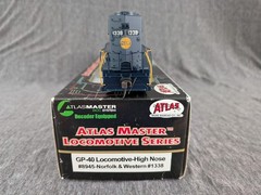 Atlas HO GP40, Norfolk & Western #1338, Atlas #8945, DC.