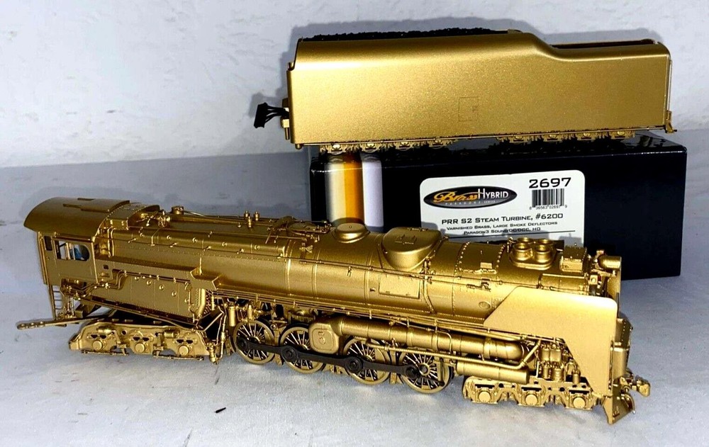 Brass-Hybrid PRR S-2 Steam Turbine #6200 #2697 Paragon 3 Sound/DC/DCC HO NIB