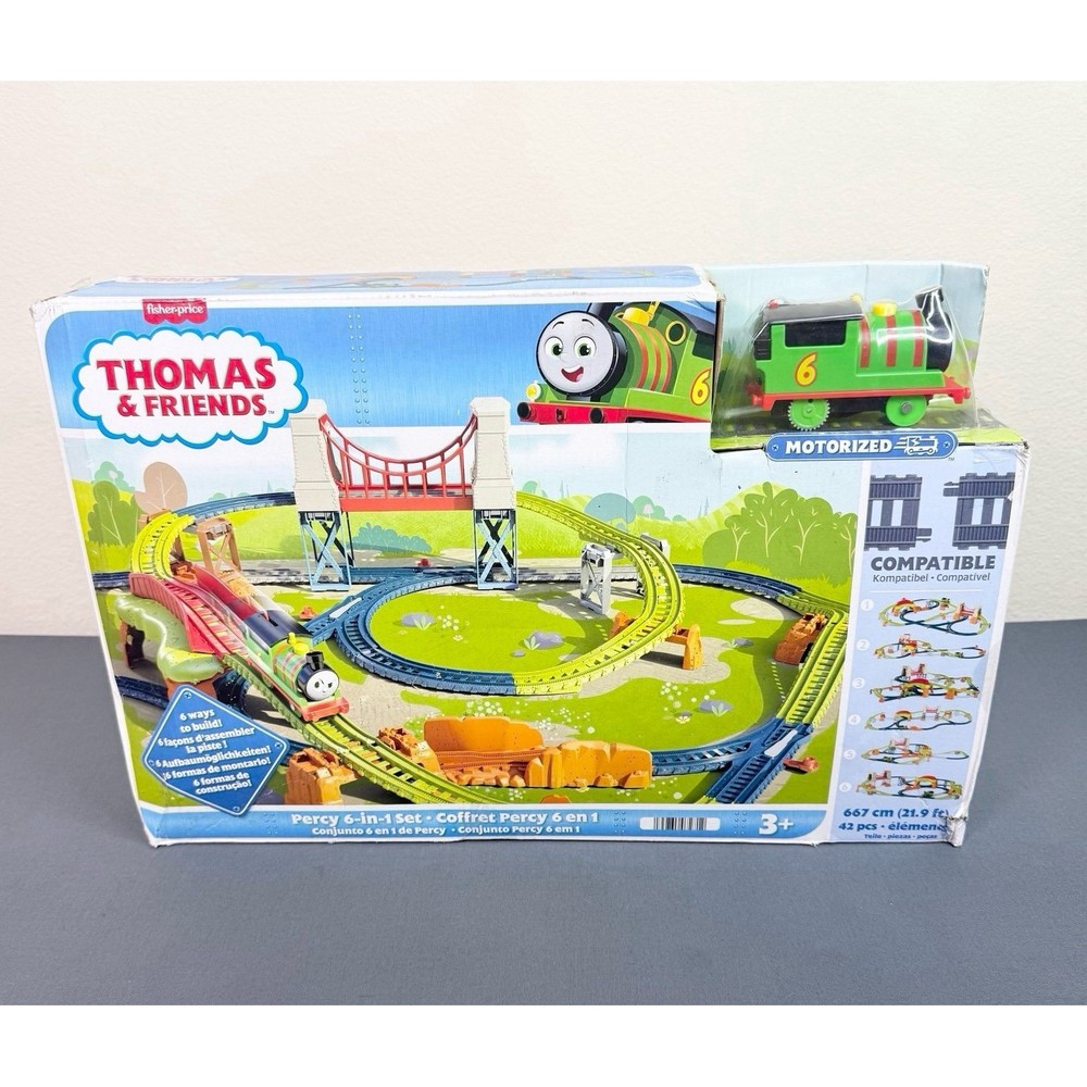 Fisher-Price Thomas & Friends Percy 6-in-1 Motorized Train Set NEW