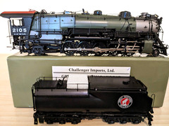 RARE! *CHALLENGER BRASS GN CLASS Q-1 2-10-2 HO *GLACIER PARK *LAMPS *RUNS GREAT!