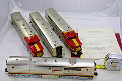 Brass O Scale – Ajin – Santa Fe Chrome Alco PA A-B-B-A Diesel – ROW