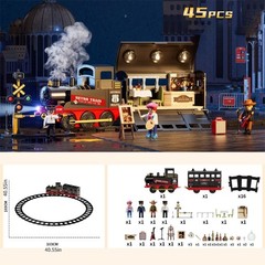 Retro Style Track Train Toy Set Manual Operated Safe Material For Children