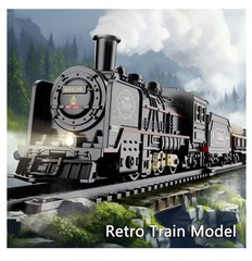 Retro Electric Steam Train Set Railway Track Model Toy Gift MSRP $116.1