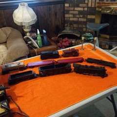 LIONEL 2055 HUDSON STEAM ENGINE 2046W TENDER FLAT CARS CABOOSE 2 TRANSFORMERS
