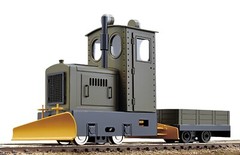 0n18 Scale Snow Plow Diesel Locomotive & Freight Car Kit PH On18/O9 Gauge MOW