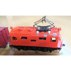 Old railroad model O scale locomotive Katsumi EB557 with scratches and dirt