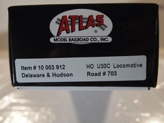 ATLAS GOLD 10003912 H.O. GE U30C DELAWARE&HUDSON 703 “LIGHTNING BOLT”DCC /SOUND
