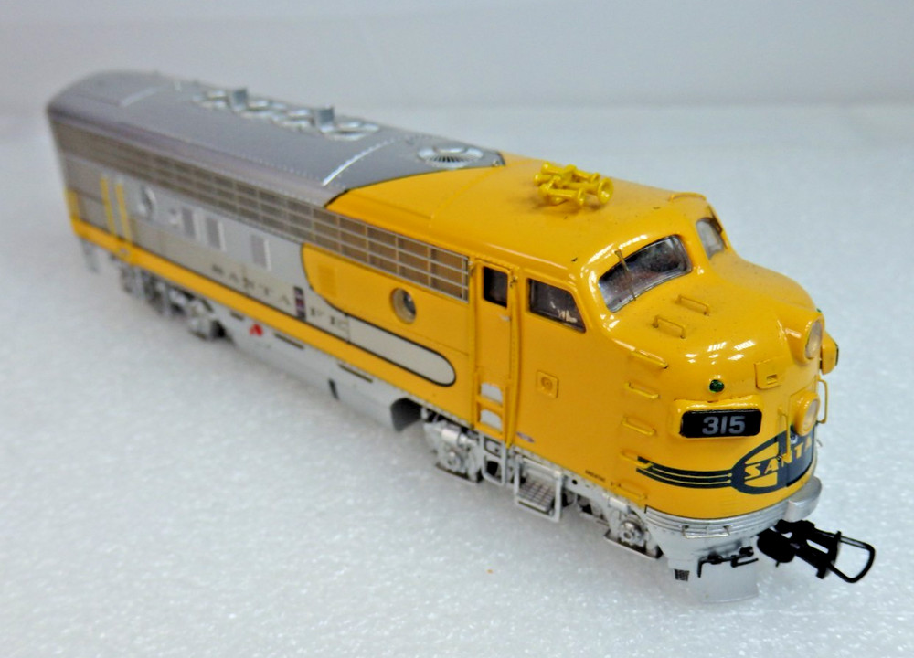 MTH HO F7A Santa Fe Yellow Bonnet DCC w/Sound 3 rail 3E item #80-2115-5