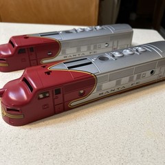 2 Lionel Santa Fe F-3 Diesel O Gauge Shell Only Red And Silver LLC New Nice