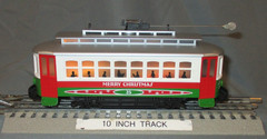 MTH 30-2583 Merry Christmas “Bump-N-Go” Trolley Car O/027 ga. wks w/ Lionel 2006