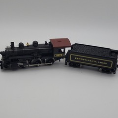 Mehano Pennsylvania Lines HO 0-6-0 Steam Locomotive 8279 Black/Red w/ Tender