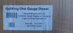 MTH 70-2188-1 RailKing One Gauge GE EVO ES44AC Diesel Engine w/PS3 NEW!