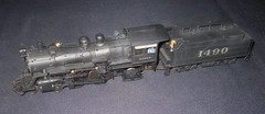 HO Brass Balboa Santa Fe 4-4-2 1480 class Painted #1490 Tested & Runs