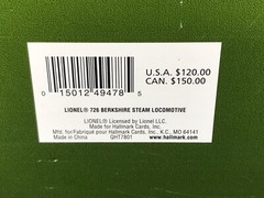 B-18 GREAT AMERICAN RAILWAYS BY HALLMARK – 726 BERKSHIRE STEAM LOCOMOTIVE – NIB
