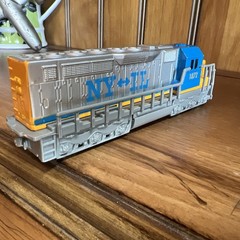 Freight Locomotive Pull Back Power Blue,Yellow & Silver #1872 NY &IL
