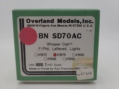 Overland 6606.1 HO Scale BRASS Burlington Northern Diesel Locomotive #9579/Box