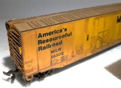 3x Boxcars – Green Bay & Western, Milwaukee Road, Marinette Tomahawk & Western